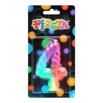 Oferta de Velita Fiesta Numeros Espiral #4 1Pza - Fiesta por $8.4 en Surti Tienda