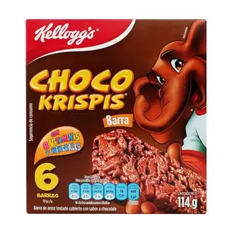 Oferta de Barras Kelloggs  6 Pzs Choco Krispis - Kelloggs por $34.8 en Surti Tienda