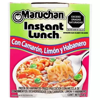 Oferta de Sopa Maruchan Camaron Limon Habanero 64grs - Maruchan por $13.8 en Surti Tienda