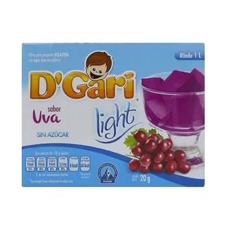 Oferta de Gelatina D Gari Ligth Uva 20grs - D Gari por $11.7 en Surti Tienda