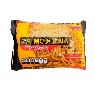 Oferta de Sopa La Moderna Macarron 200grs Corto - La Moderna por $8.5 en Surti Tienda