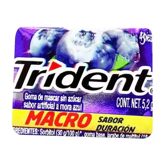 Oferta de Chicle Adams Trident Mora 4 S Nf 1Pza - Adams por $2.3 en Surti Tienda