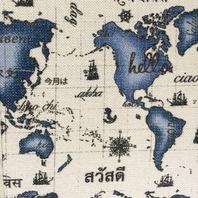 Oferta de Otoman Mapa Mundi por $149.99 en Telas Junco
