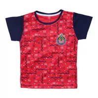 Oferta de PLAYERA NIÑO ROJA FIGURAS MANGAS AZULES por $299 en Tienda Chivas