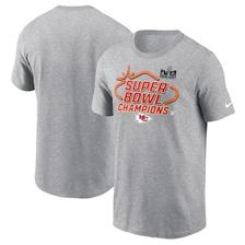 Oferta de Camiseta Nike gris jaspeado Kansas City Chiefs Super Bowl LVIII Champions Locker Room Trophy Collection para hombre por $685 en Tienda NFL