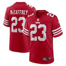 Oferta de Camiseta Nike Christian McCaffrey Scarlet San Francisco 49ers Game Player para hombre por $2226 en Tienda NFL