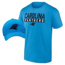 Oferta de Paquete combinado de camiseta azul Carolina Panthers y gorro ajustable de Fanatics Branded para hombre por $642 en Tienda NFL