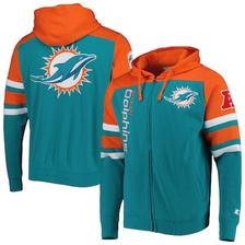Oferta de Chaqueta con capucha Starter Aqua Miami Dolphins Extreme con cremallera completa para hombre por $1456 en Tienda NFL
