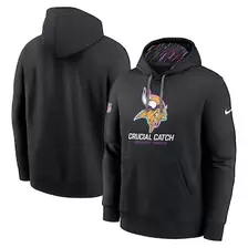 Oferta de Sudadera con capucha negra Nike Minnesota Vikings 2024 NFL Crucial Catch Club para hombre por $94.99 en Tienda NFL