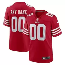 Oferta de Camiseta personalizada Nike Scarlet San Francisco 49ers para hombre por $169.99 en Tienda NFL