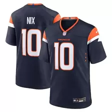 Oferta de Men's Nike Bo Nix  Navy Denver Broncos Alternate Game Jersey por $129.99 en Tienda NFL