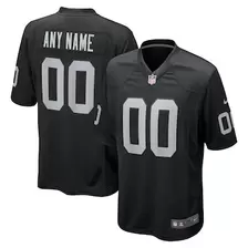 Oferta de Men's Nike Black Las Vegas Raiders Custom Game Jersey por $169.99 en Tienda NFL