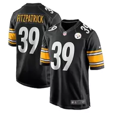 Oferta de Camiseta de juego de los Pittsburgh Steelers de Nike Minkah Fitzpatrick para hombre, color negro por $129.99 en Tienda NFL