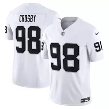 Oferta de Hombre Nike Maxx Crosby Blancas Las Vegas Raiders Vapor F.U.S.E. Camiseta limitada por $174.99 en Tienda NFL