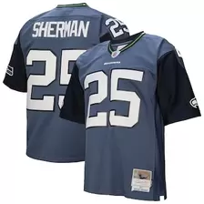 Oferta de Réplica de la camiseta azul de los Seattle Seahawks 2011 Legacy de Mitchell & Ness Richard Sherman para hombre por $159.99 en Tienda NFL