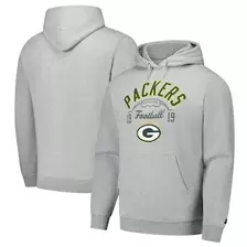 Oferta de Sudadera con capucha Starter Heather Gray Green Bay Packers para hombre por $69.99 en Tienda NFL