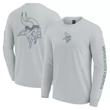 Oferta de Camiseta unisex Fanatics gris de manga larga Elements Strive de Minnesota Vikings por $69.99 en Tienda NFL