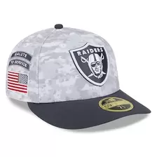 Oferta de Gorra ajustada 59FIFTY de perfil bajo Salute To Service 2024 de Las Vegas Raiders en camuflaje ártico y grafito de New Era para hombre por $45.99 en Tienda NFL