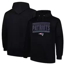 Oferta de Sudadera con capucha negra Fanatics de los New England Patriots Big & Tall para hombre por $64.99 en Tienda NFL