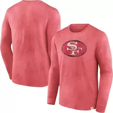 Oferta de Camiseta de manga larga Fanatics Scarlet San Francisco 49ers Washed Primary para hombre por $907 en Tienda NFL