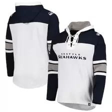 Oferta de Sudadera con capucha de hombre '47 Seattle Seahawks Heather Grey Gridiron con cordones por $2874 en Tienda NFL