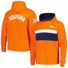 Oferta de Camiseta con capucha de manga larga Tommy Hilfiger naranja Denver Broncos Morgan para hombre por $1437 en Tienda NFL