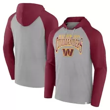 Oferta de Camiseta con capucha de manga larga Fanatics gris/burdeos Washington Commanders Under Center para hombre por $54.99 en Tienda NFL