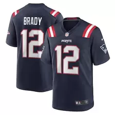 Oferta de Camiseta de jugador retirado Nike Tom Brady azul marino de los New England Patriots para hombre por $129.99 en Tienda NFL