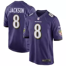 Oferta de Camiseta de juego Nike Lamar Jackson morada de los Baltimore Ravens para hombre por $129.99 en Tienda NFL