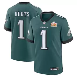 Oferta de Camiseta de jugador del partido Super Bowl LIX de los Philadelphia Eagles de Nike Jalen Hurts en color verde medianoche para hombre por $3042 en Tienda NFL