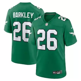 Oferta de Camiseta de juego alternativo Nike Saquon Barkley Kelly verde Philadelphia Eagles para hombre por $2636 en Tienda NFL