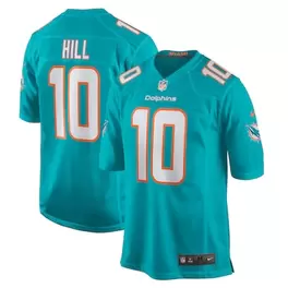 Oferta de Camiseta Nike Tyreek Hill Aqua Miami Dolphins Game para hombre por $129.99 en Tienda NFL