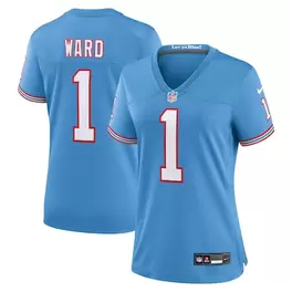 Oferta de Camiseta Nike de Cam Ward para mujer, azul claro, de los Tennessee Titans, del Draft de la NFL 2025, para el segundo partido alternativo por $129.99 en Tienda NFL