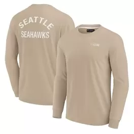 Oferta de Camiseta unisex de manga larga súper suave color caqui Seattle Seahawks Elements de Fanatics por $69.99 en Tienda NFL