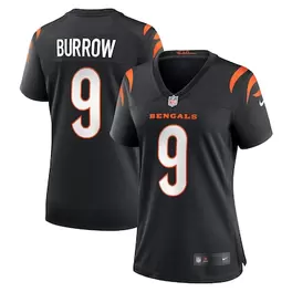 Oferta de Camiseta Nike Joe Burrow negra Cincinnati Bengals Player Game para mujer por $129.99 en Tienda NFL