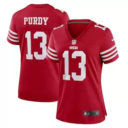 Oferta de Camiseta de jugador Nike Brock Purdy Scarlet San Francisco 49ers para mujer por $129.99 en Tienda NFL