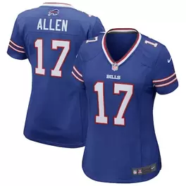 Oferta de Camiseta Nike Josh Allen Royal Buffalo Bills Game para mujer por $129.99 en Tienda NFL