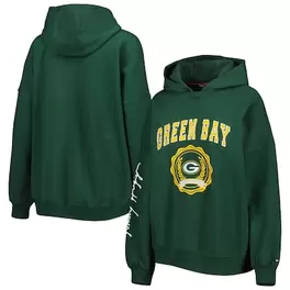 Oferta de Tommy Hilfiger Mujer Verde Green Bay Packers Becca Drop Shoulder Pullover Sudadera Con Capucha por $89.99 en Tienda NFL