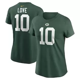 Oferta de Camiseta Nike Jordan Love Green Green Bay Packers para mujer con nombre y número de jugador por $44.99 en Tienda NFL