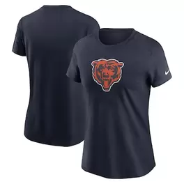 Oferta de Camiseta Nike azul marino con el logotipo principal de los Chicago Bears para mujer por $34.99 en Tienda NFL