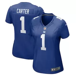 Oferta de Camiseta Nike Abdul Carter Royal New York Giants para mujer, selección de primera ronda por $129.99 en Tienda NFL