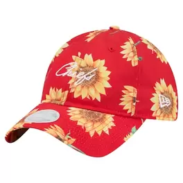 Oferta de Gorra ajustable New Era Red Kansas City Chiefs Adventure Sunflower 9TWENTY para mujer por $31.99 en Tienda NFL