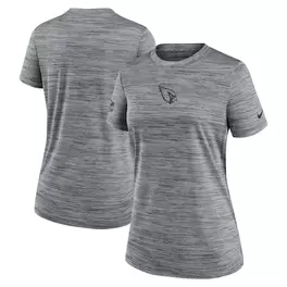 Oferta de Camiseta Nike de rendimiento de velocidad ofensiva de los Arizona Cardinals en gris jaspeado para mujer por $41.99 en Tienda NFL