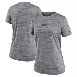 Oferta de Camiseta Nike gris jaspeado de los Seattle Seahawks Offensive Line Velocity Performance para mujer por $41.99 en Tienda NFL