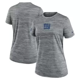 Oferta de Camiseta Nike gris jaspeado de los New York Giants Offensive Line Velocity Performance para mujer por $41.99 en Tienda NFL