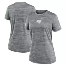 Oferta de Camiseta Nike gris jaspeado de los Tampa Bay Buccaneers Offensive Line Velocity Performance para mujer por $41.99 en Tienda NFL