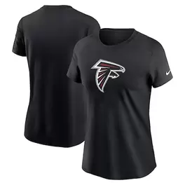 Oferta de Camiseta Nike negra con el logotipo principal de los Atlanta Falcons para mujer por $34.99 en Tienda NFL
