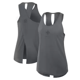 Oferta de Camiseta sin mangas Nike gris New Orleans Saints Glory Crisscross Performance para mujer por $44.99 en Tienda NFL