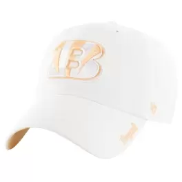Oferta de Gorra ajustable blanca de los Cincinnati Bengals Ballpark Cheer Clean Up '47 para mujer por $34.99 en Tienda NFL
