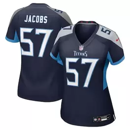 Oferta de Camiseta Nike Curtis Jacobs azul marino de los Tennessee Titans para mujer por $129.99 en Tienda NFL